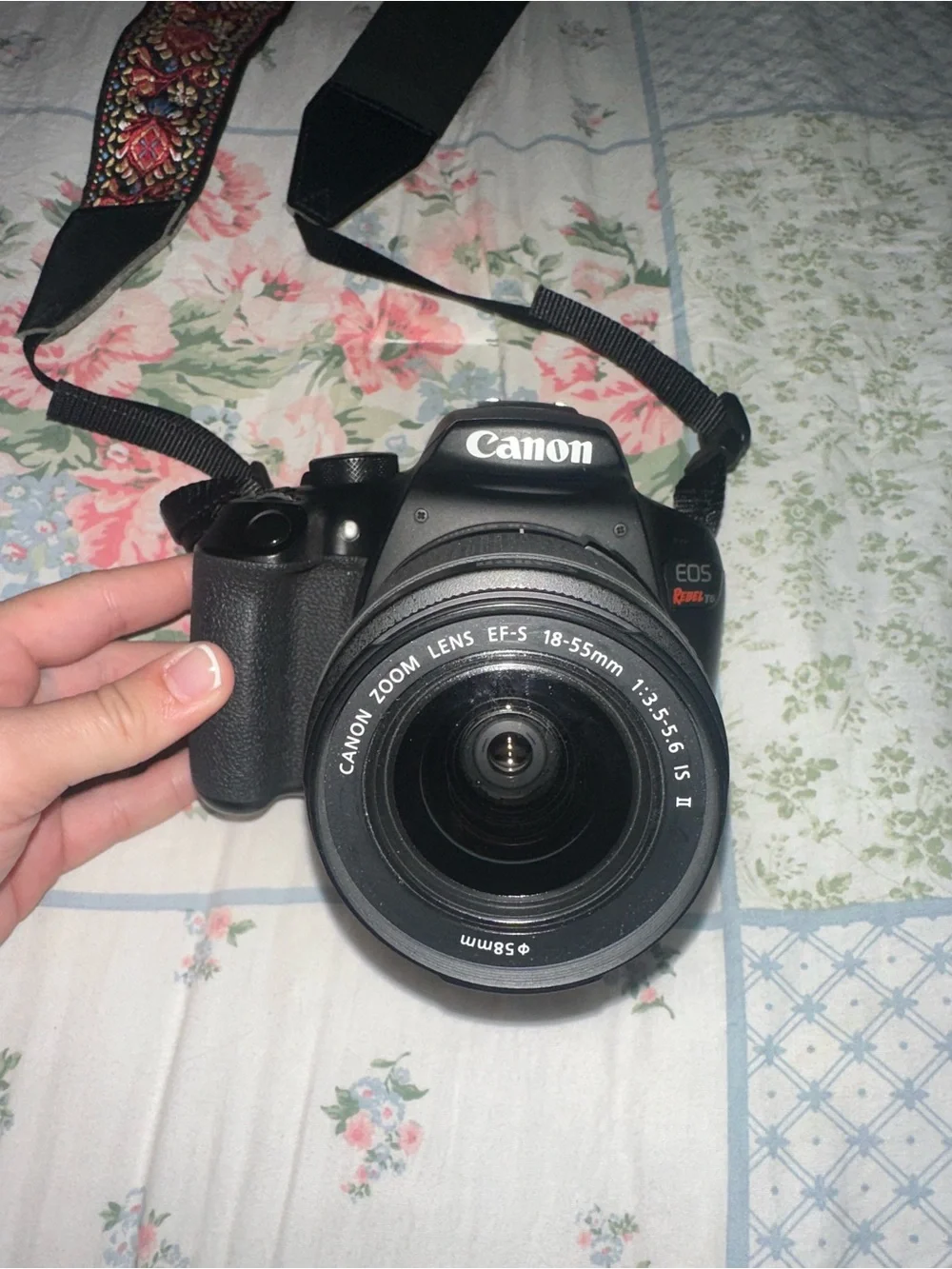 Canon Black DSLR with 18-55mm Zoom Lens